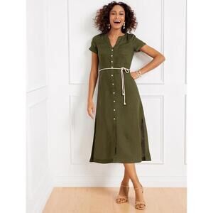 Talbots Summer Fit & Flare Shirtdress‎ 100% Linen- Plus Size 20